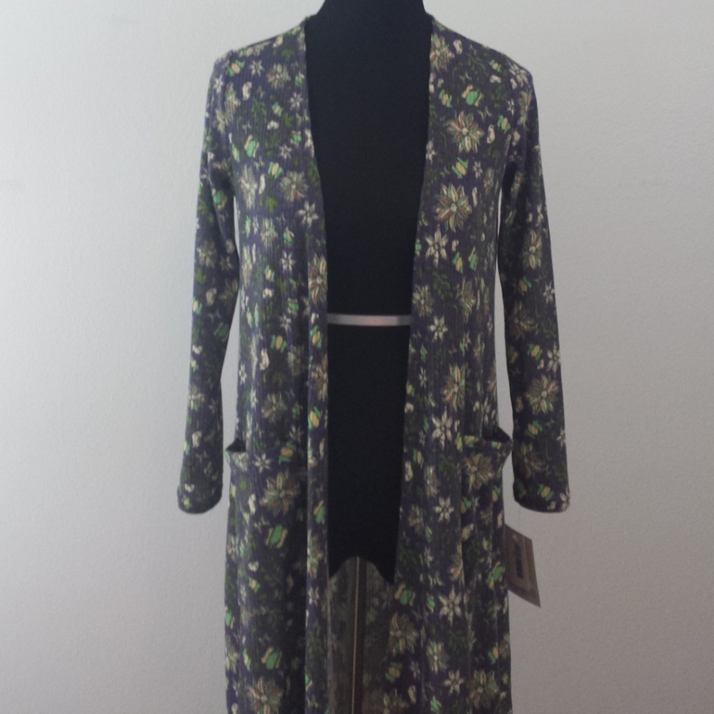 NWT Lularoe XS Purple Sarah Duster Long Cardigan